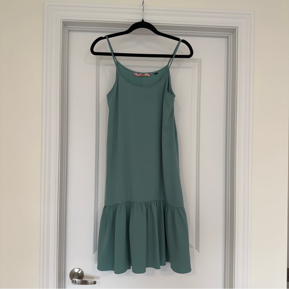Green Spaghetti Strap Dress